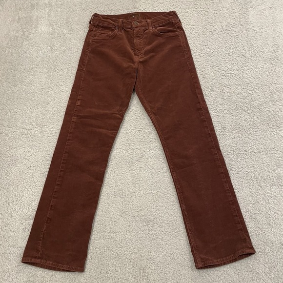 MOTHER Denim - Mother Jeans Mid Rise Rider Ankle Corduroy Pants Womens 28 Brown Rum Russian